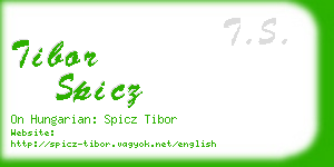 tibor spicz business card